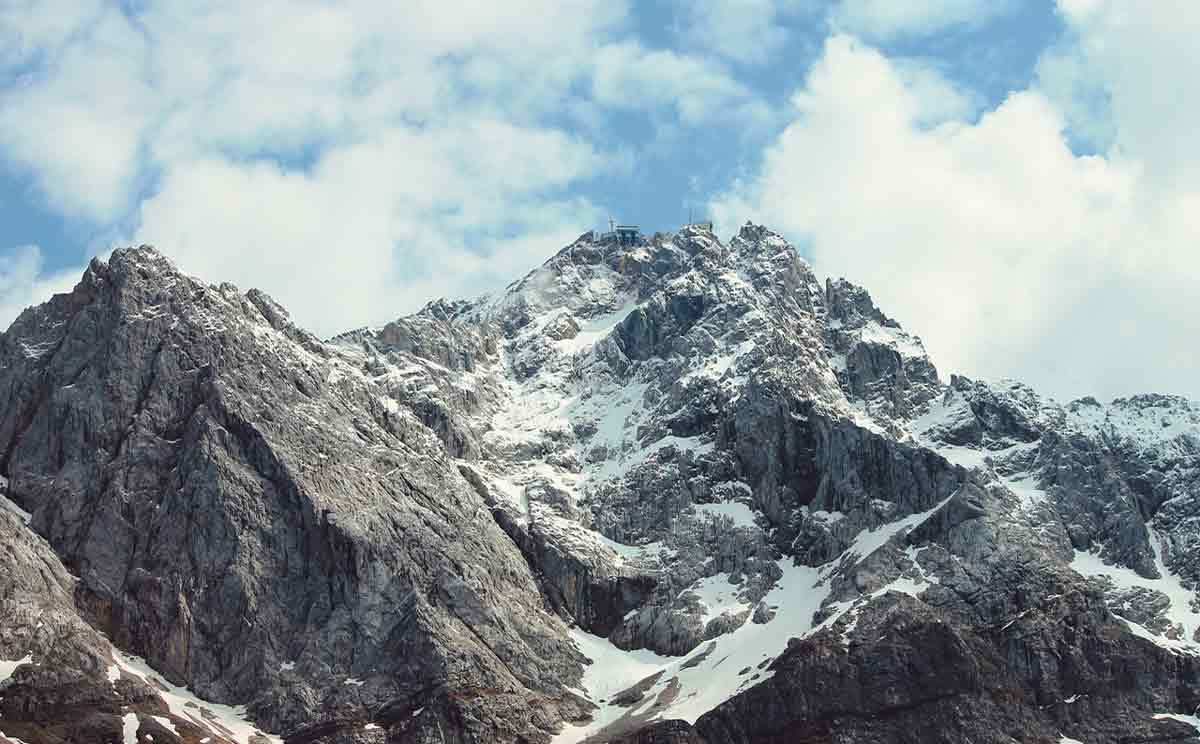 Zugspitze mit Schnee